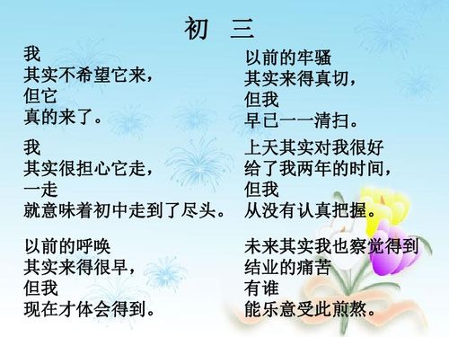 步入初三的生活作文