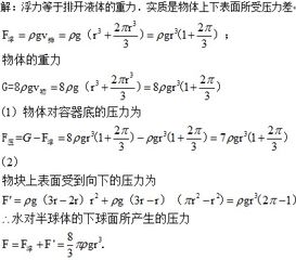 浮力的四个公式是什么
