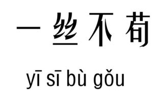 一丝不苟的意思