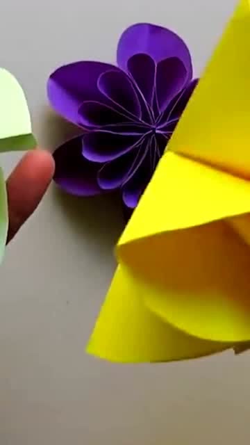 立体花球折纸教程