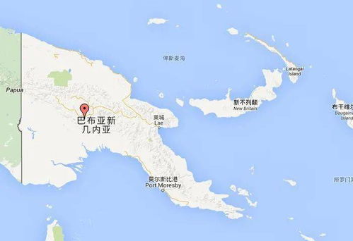 新几内亚岛，新几内亚地图位置