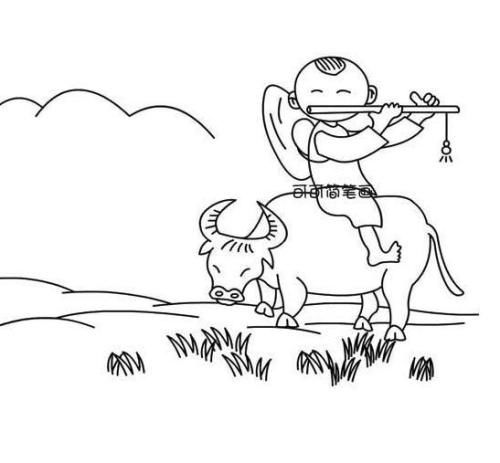 牧童三娃手抄报怎么画