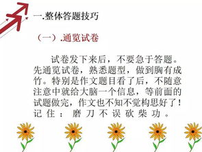 语文考试怎么拿高分，语文考试卷子