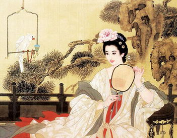 在《红楼梦》里,谢道韫的“咏絮才”被用来形容()。