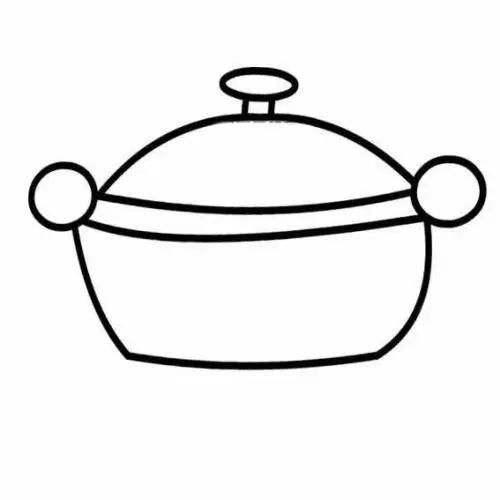 平底锅简笔画，电饭锅简笔画