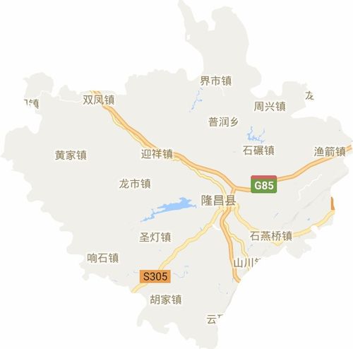 内江隆昌地图，隆昌地图板块