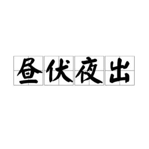 昼伏夜出是什么意思