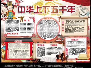 中华上下五千年手抄报一等奖，中华上下五千年手抄报模板