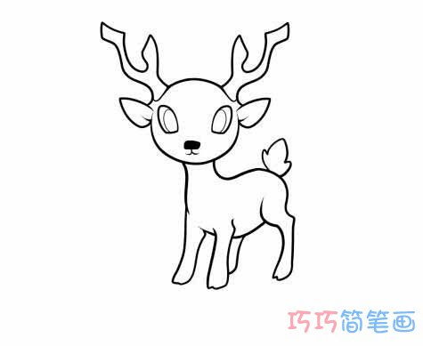 简单漂亮的小鹿怎么画