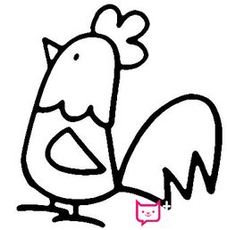 公鸡怎么画