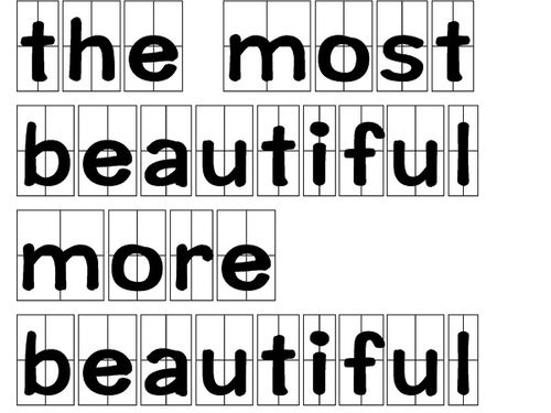 beautiful的比较级和最高级是什么?