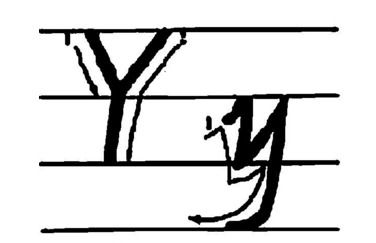 y怎么写拼音格三线格，游怎么写