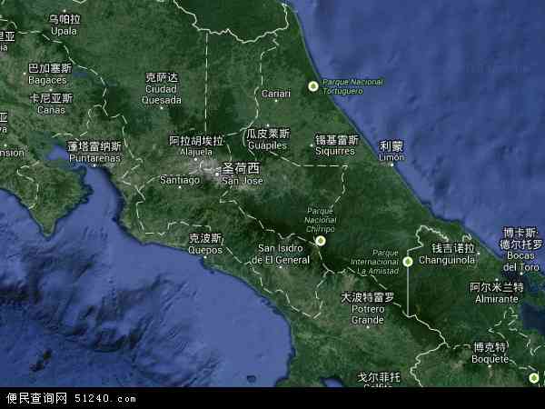 哥斯达黎加地图高清中文版，哥斯达黎加地图位置世界地图