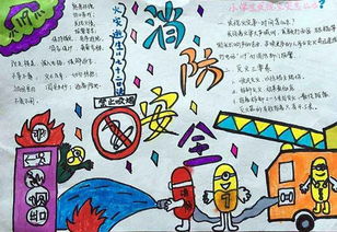 火灾逃生手抄报内容句子，火灾逃生手抄报简笔画