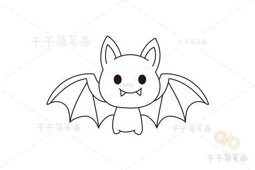 蝙蝠的简笔画 可爱，蝙蝠的简笔画怎么画图片