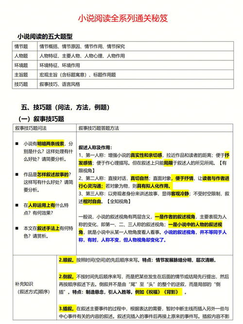 高中语文阅读答题技巧