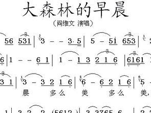 请问谁有大森林的早晨伴奏谱,急求,考试要用,知道的给我发邮箱也可以1312