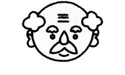 爷爷的简笔画简单又漂亮，中国钟南山爷爷的简笔画