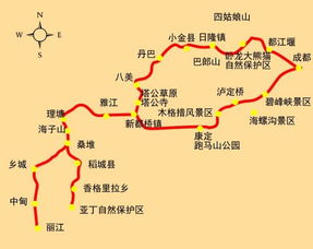 稻城县地图图片，稻城县城地图