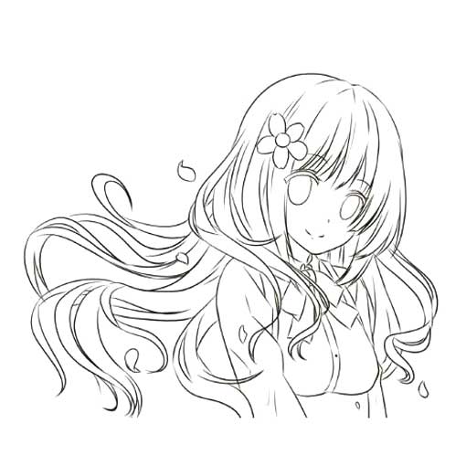 简笔画少女漫画大全，天蝎座简笔画少女