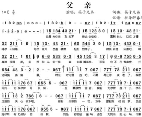 父亲的歌词完整版那是我小时候，关于父亲的歌词