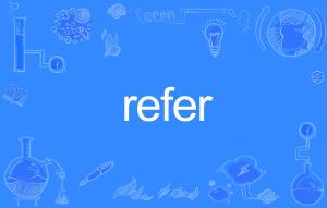refer的名词，refers to