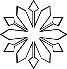 雪花花边插画-怎么画雪花简笔画