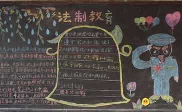 法制教育黑板报图片简单又漂亮，法制教育黑板报图片高清