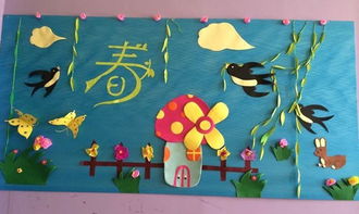 春天主题墙布置图片欣赏，春天主题墙绘画