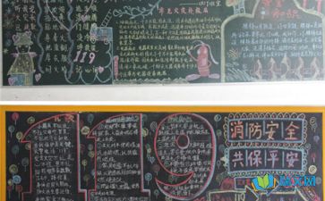 消防安全黑板报素材图片