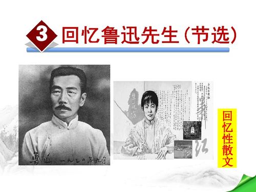 回忆鲁迅先生节选七年级下册ppt，回忆鲁迅先生节选生字拼音