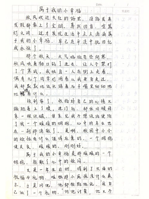 我的幸福作文800字，你是我的幸福作文