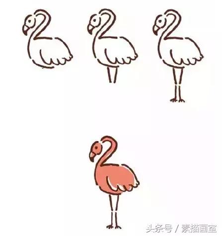 数字动物简笔画1~5，数字动物简笔画兔子