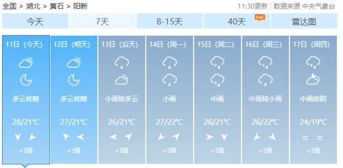 阳新天气预报60天，阳新天气预报24小时详情
