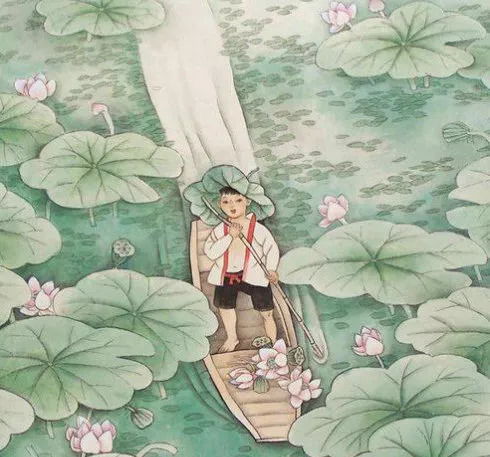 什么撑小艇偷采白莲回古诗
