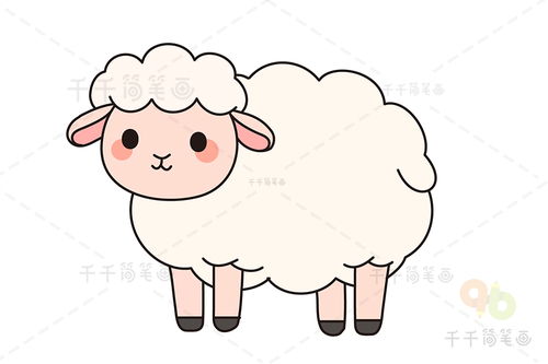 绵羊怎么画简笔画，卡通绵羊怎么画