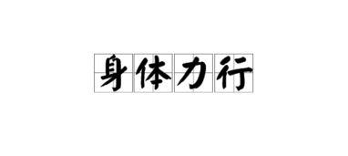 身体力行什么意思