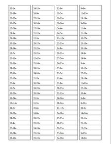 30以内的加减法竖式计算