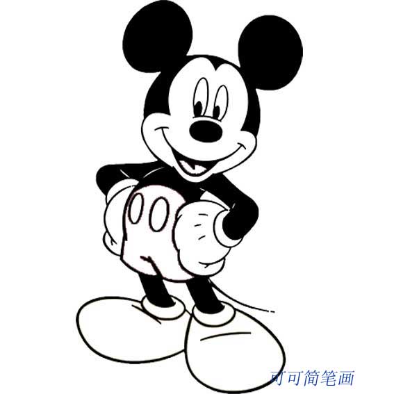 米奇简笔画图片，米奇妙妙屋米奇简笔画