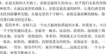 亲情作文开头优美句子