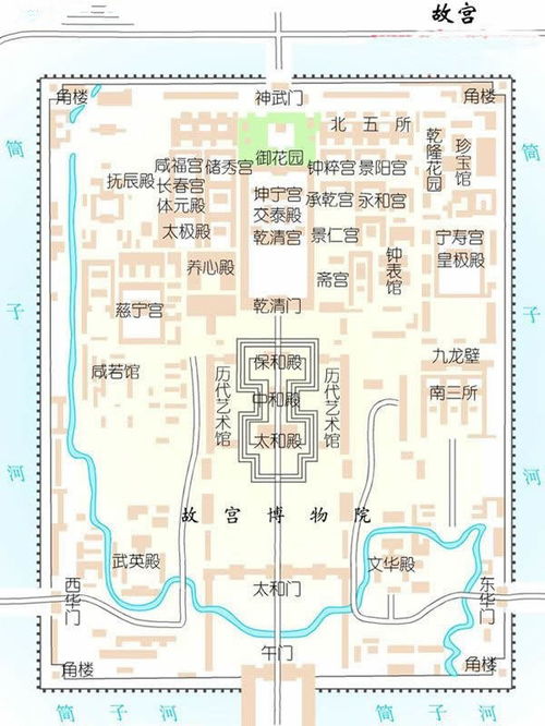故宫地图全景地图高清，故宫地图详细