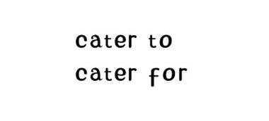cater to，cater for
