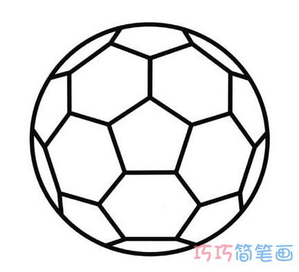 足球简笔画儿童画，足球简笔画简单