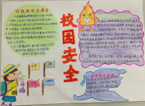 平安校园手抄报图片