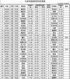 讷河到安达的火车时刻表