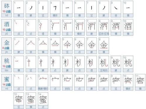 桃的笔顺是什么