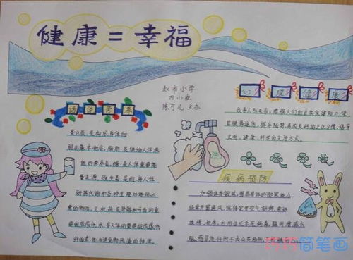 健康知识手抄报简单 漂亮，健康知识手抄报简单图