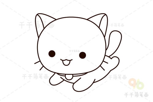简笔画猫咪头像，简笔画猫咪表情包