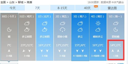 山东天气预报查询