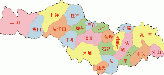 中国地图福建省向北都有哪些省份?